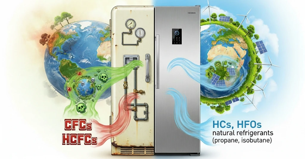 Different Types of Gases Used in Refrigerators