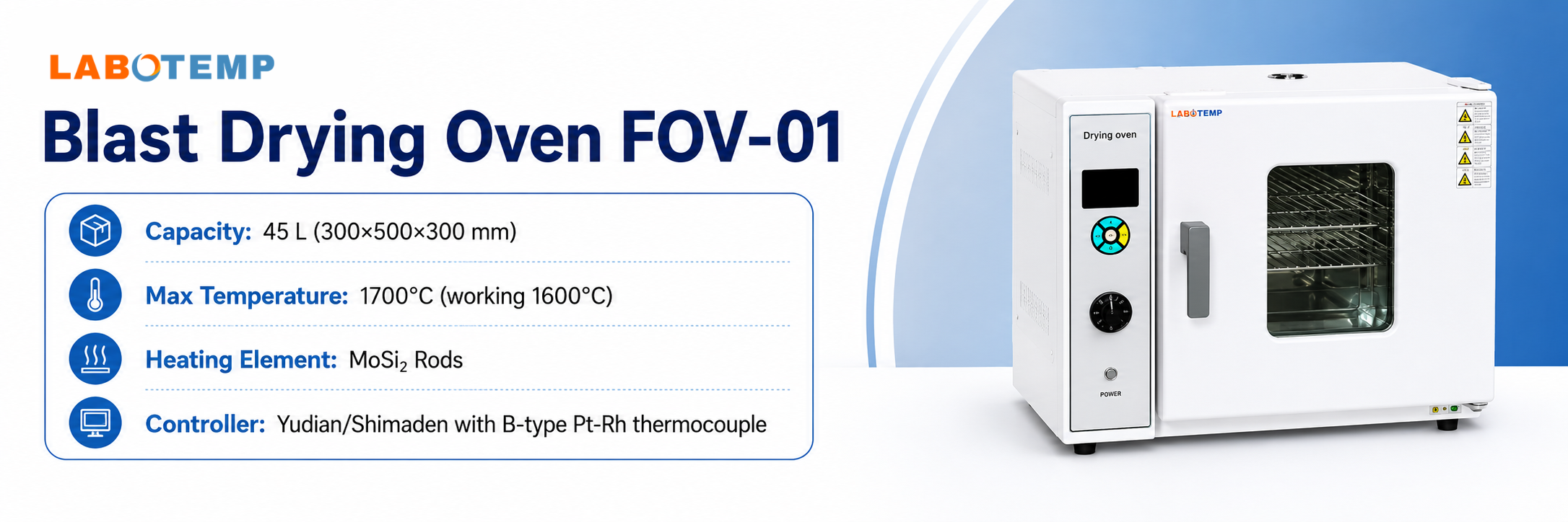 Blast Drying Oven FOV-01 Specification Poster