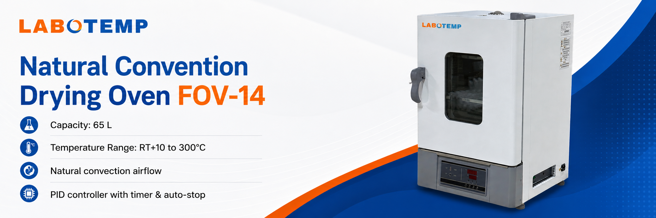 Natural Convention Drying Oven FOV-14 Specification Poster