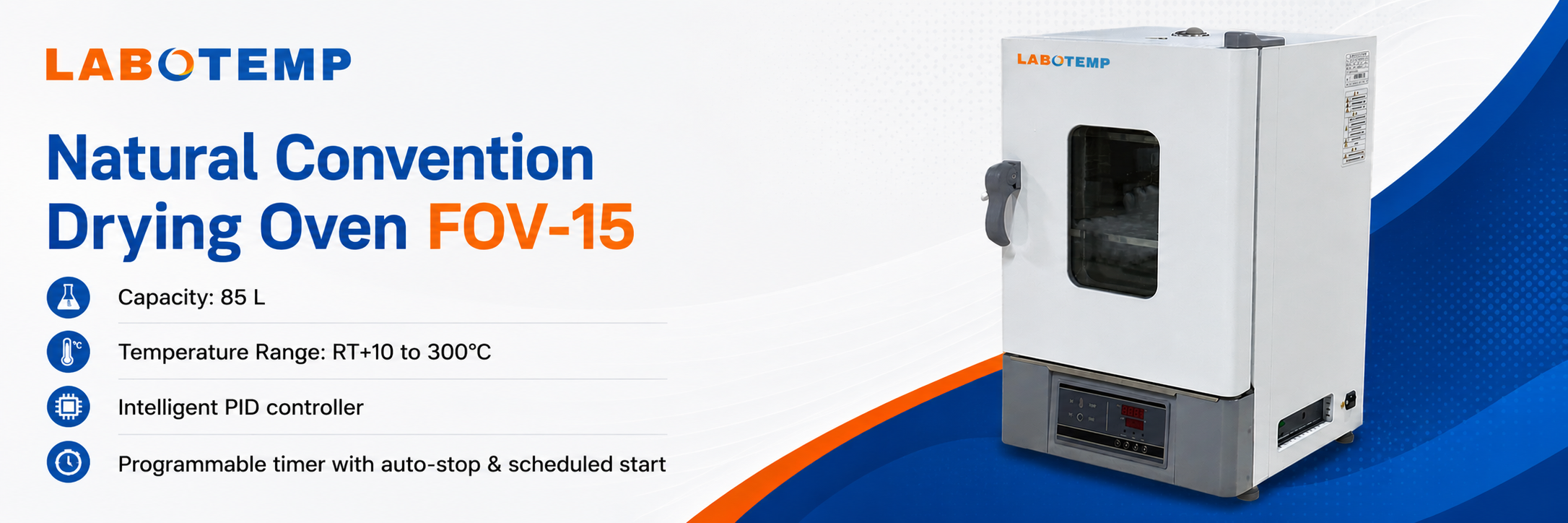 Natural Convention Drying Oven FOV-15 Specification Poster