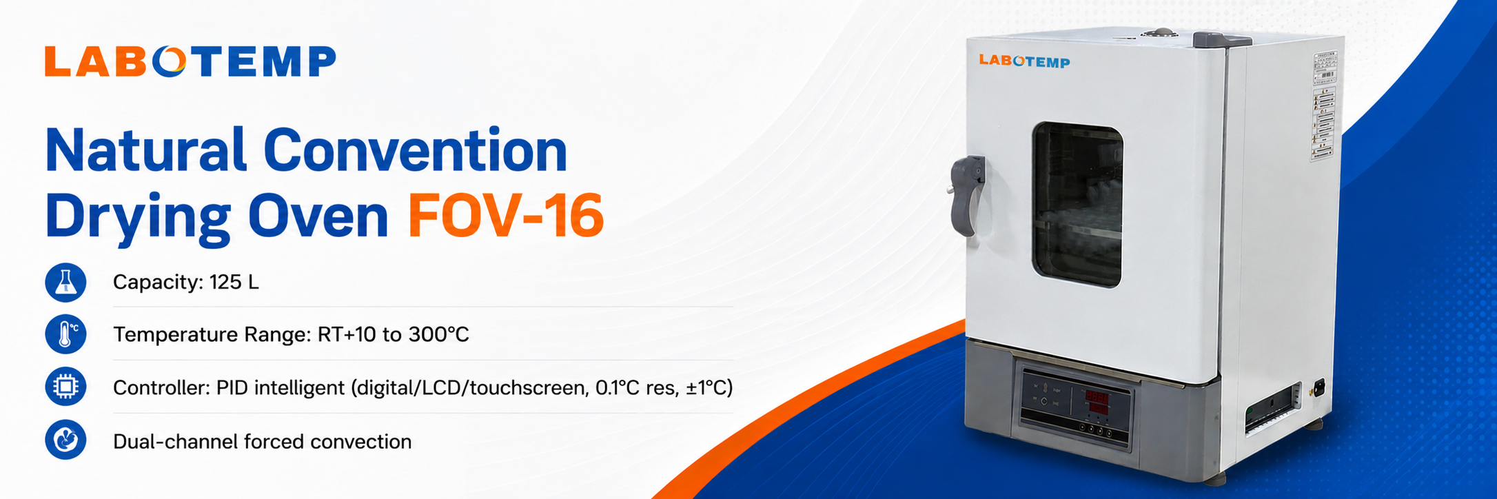 Natural Convention Drying Oven FOV-16 Specification Poster