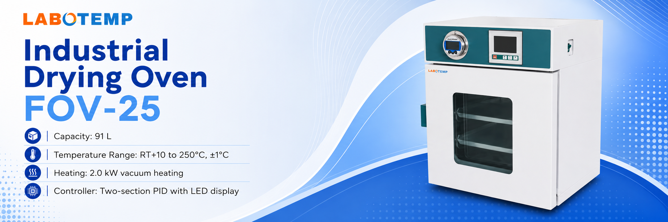 Vacuum Oven FOV-25 Specification Poster