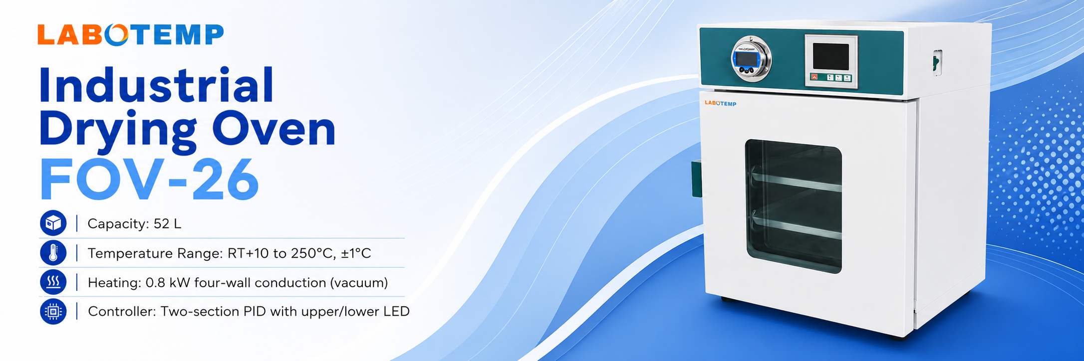 Vacuum Oven FOV-26 Specification Poster
