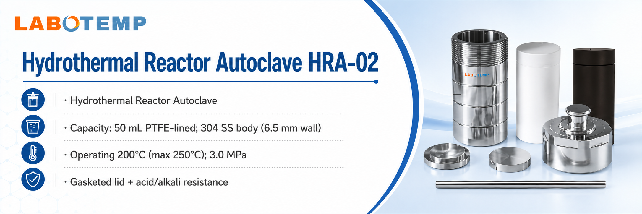 Hydrothermal Reactor Autoclave HRA-02 Specification Poster