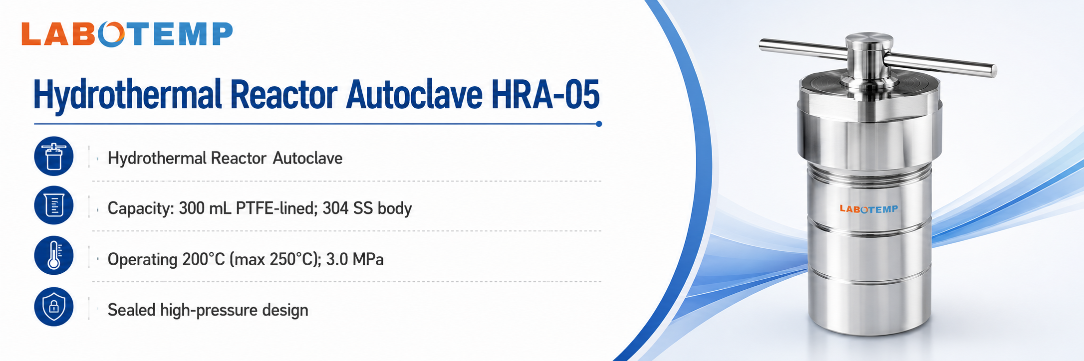 Hydrothermal Reactor Autoclave HRA-05 Specification Poster