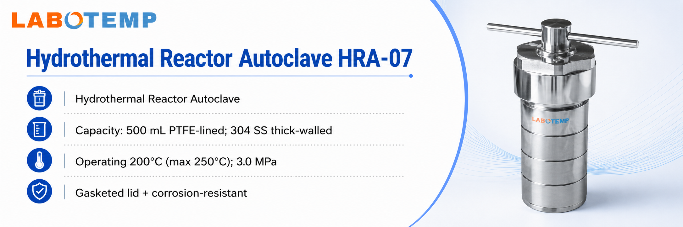 Hydrothermal Reactor Autoclave HRA-07 Specification Poster