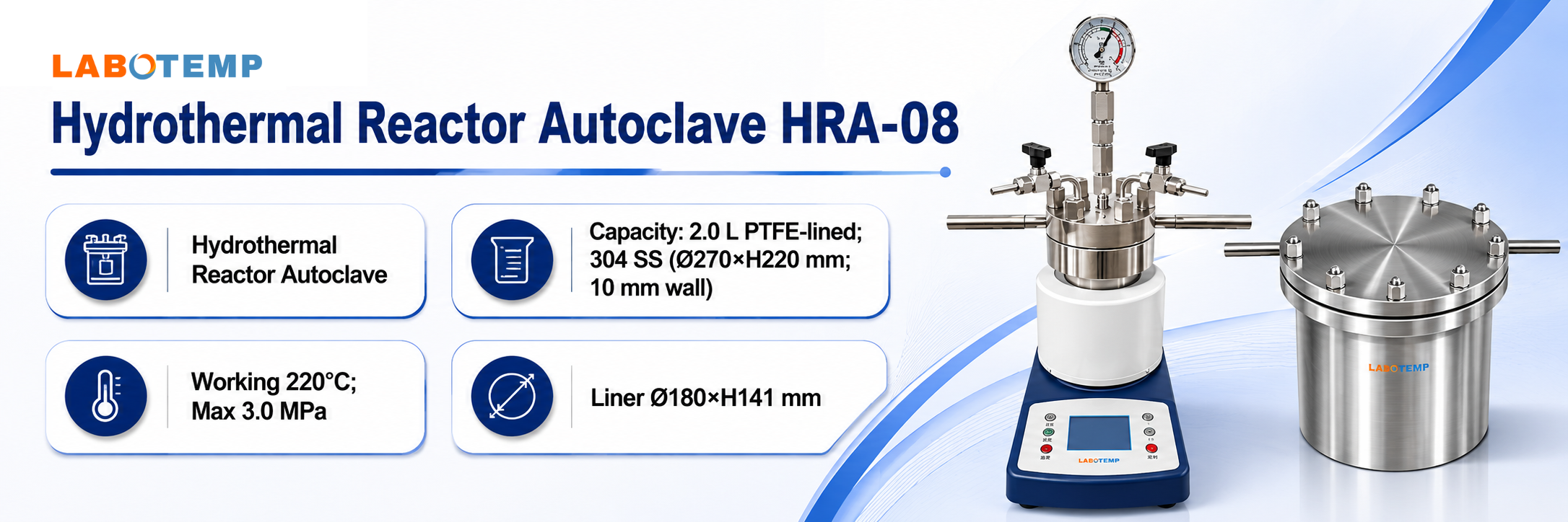 Hydrothermal Reactor Autoclave HRA-08 Specification Poster