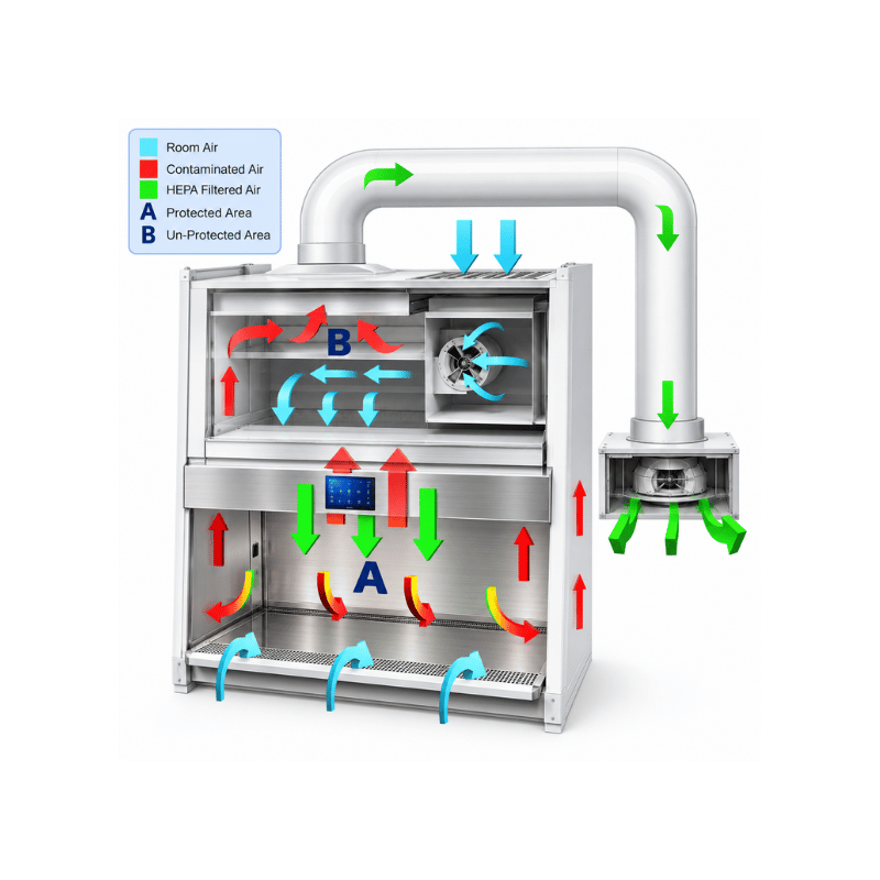 biolsafety cabinet diagram class2 a2