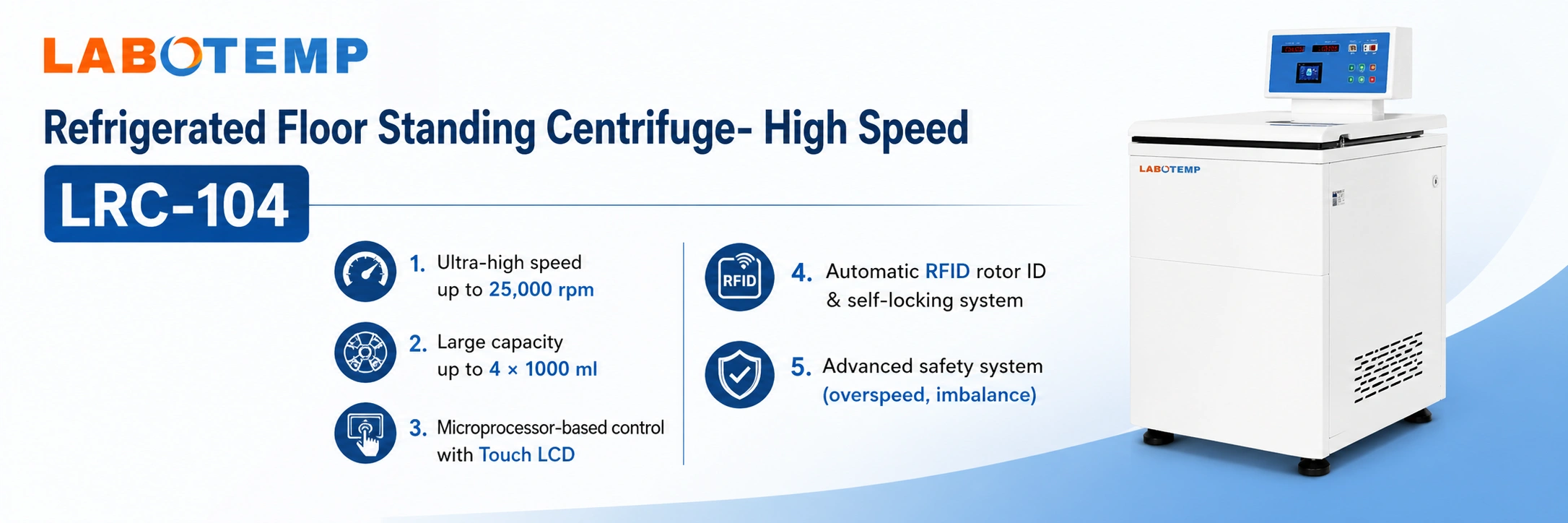Refrigerated Floor Standing Centrifuge- High Speed LRC-104b