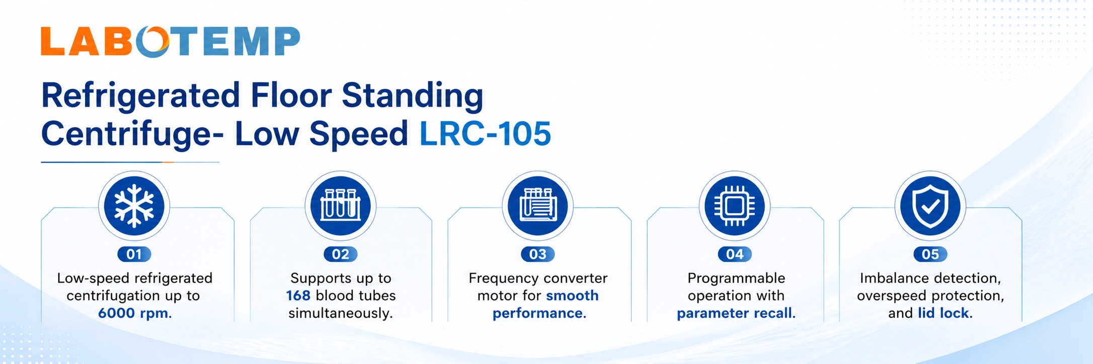 Refrigerated Floor Standing Centrifuge- Low Speed LRC-105b